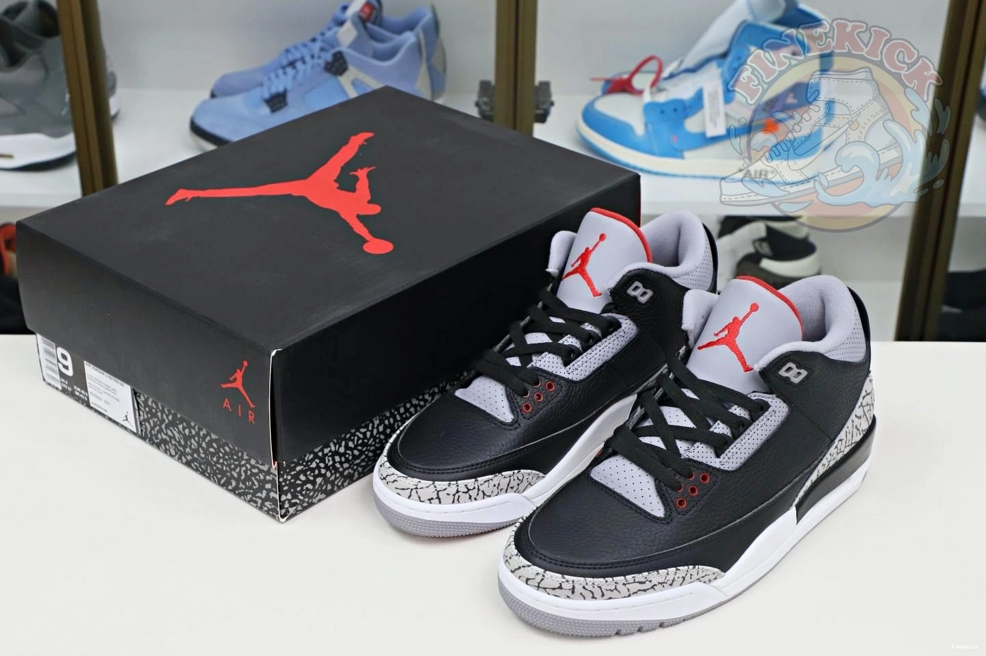 2018（854262-001）  Jordan retro 3 Jordan Air blackcement 0820